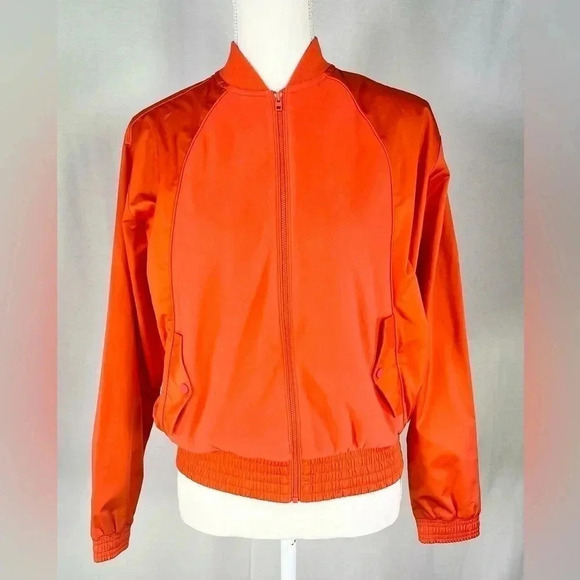 ATHLETA  Jacket Zion Microfleece Long Sleeve Orange Full Zip Women’s Size XS - Picture 3 of 15